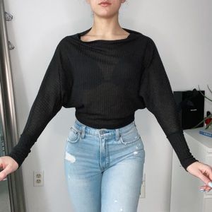 Fashion nova black knit shirt